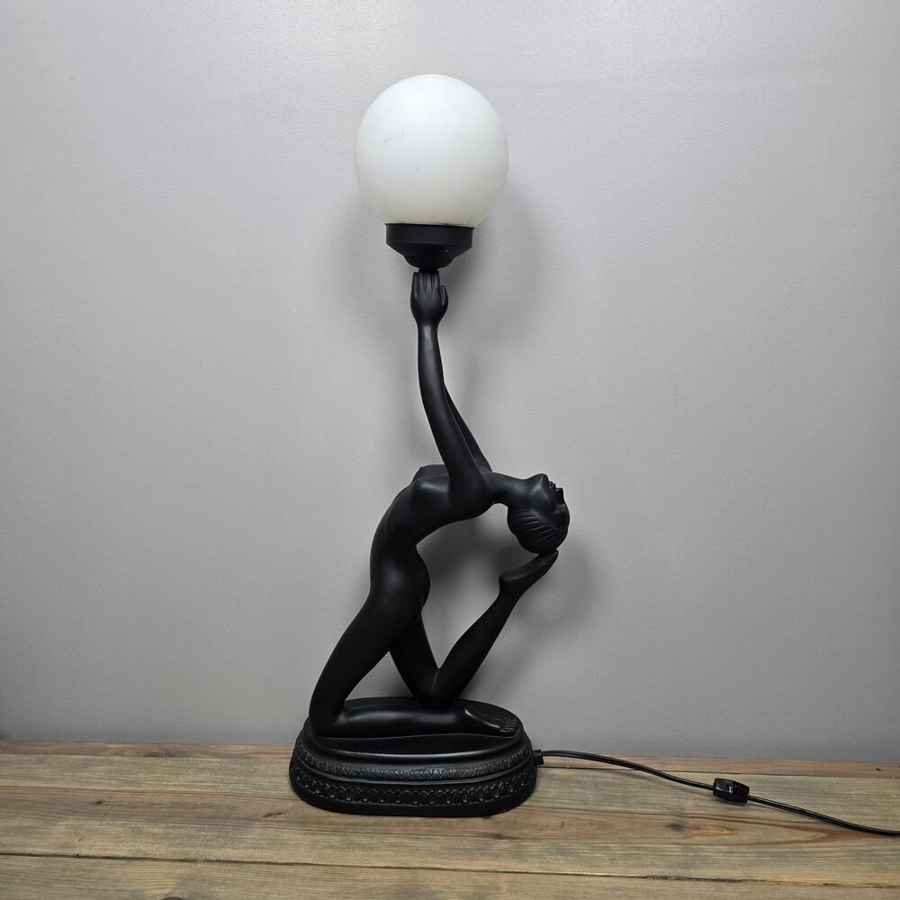 Art Deco Max Le Verrier Inspired Nude Acrobat Table Lamp